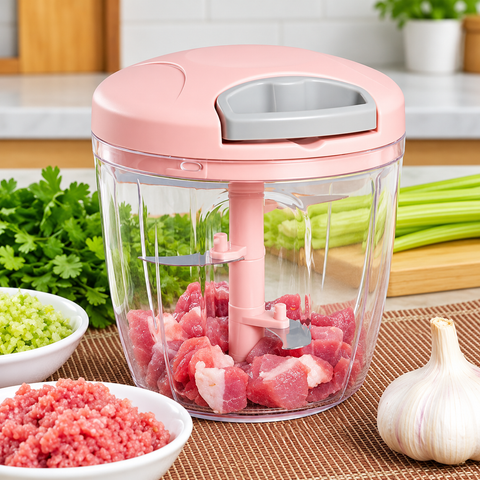 Manual Vegetable Chopper | 500ML (3 Blade) & 900ML (5 Blade) | Food Chopper | Onion Garlic Cutter | Kitchen Vegetable Cutter